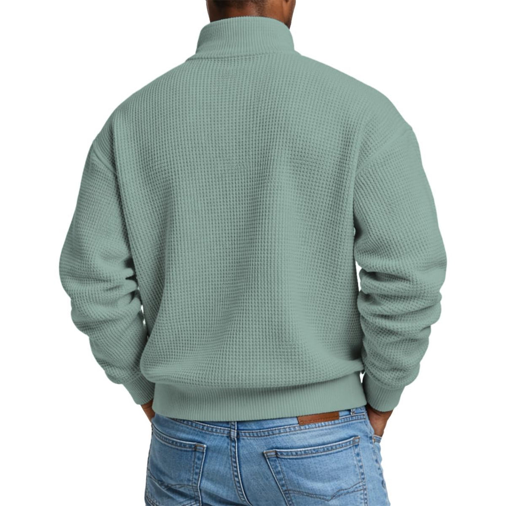 Jock'n My Fresh Men's Waffle Knit Casual Sweatshirt With Half Zipper|DTF