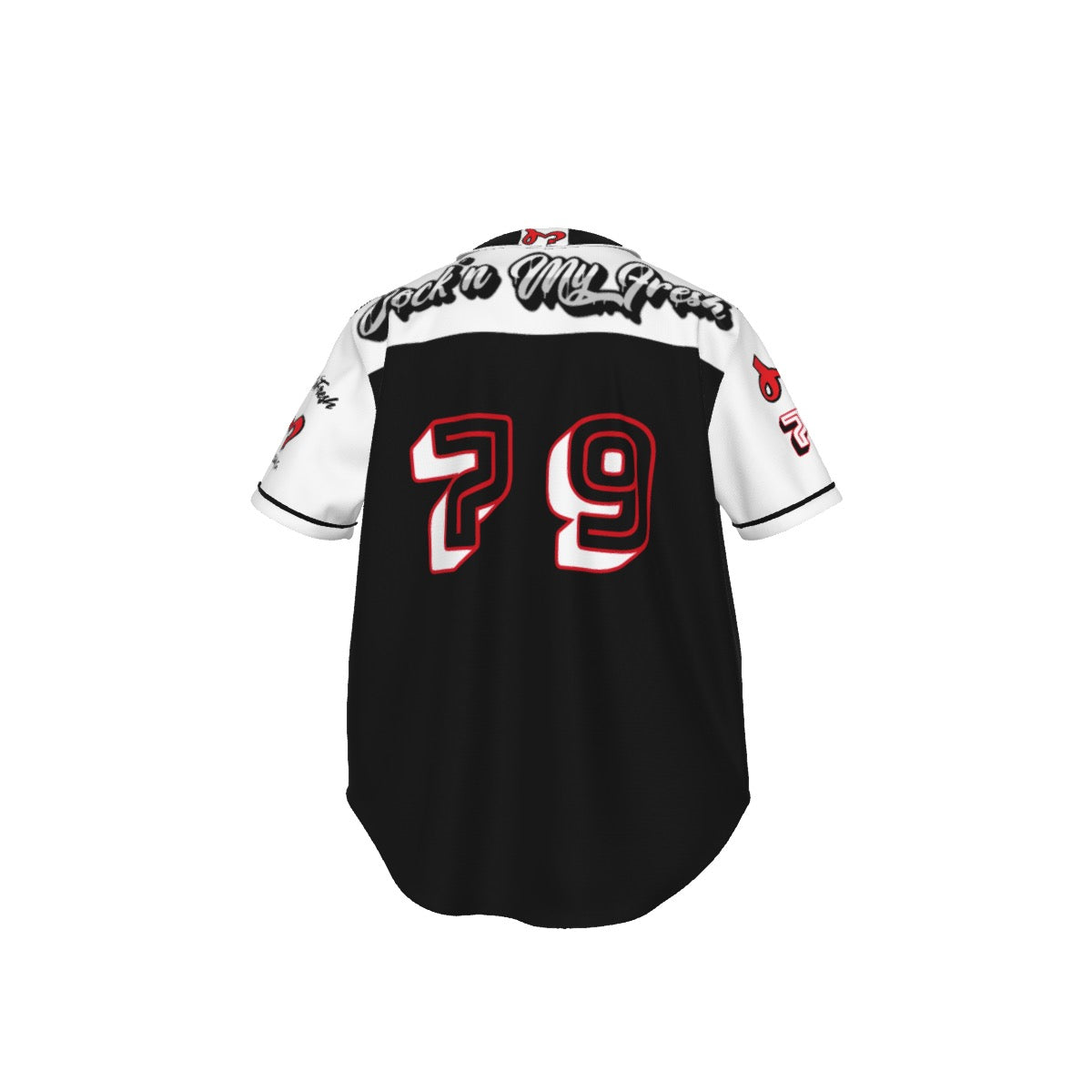 Jock'n My Fresh Print Men's Short Sleeve Baseball Jersey With Pinstripes