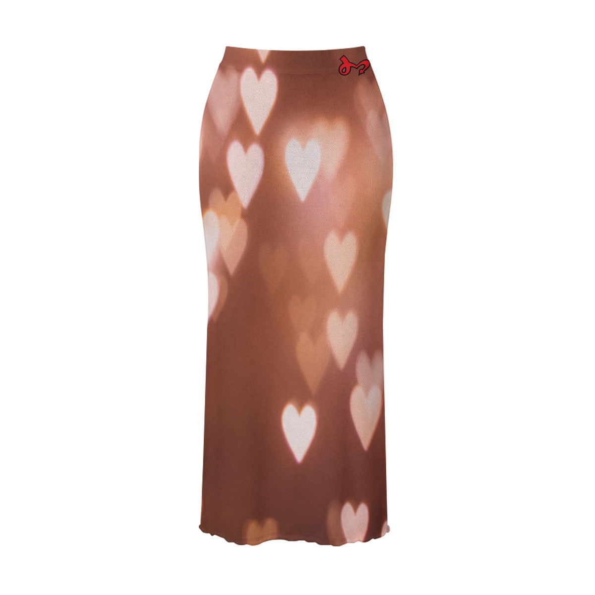 All-Over Print Women's High Neck Skirt Set With Thumb Hole