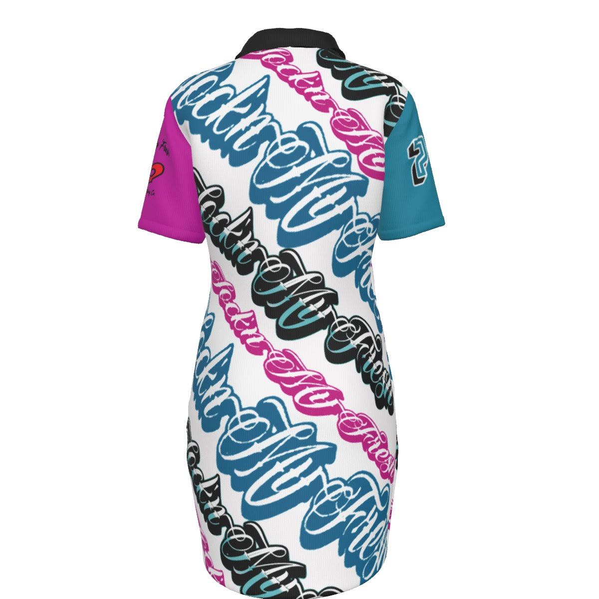 Jock'n My Fresh Print Women's Polo Collar Dress
