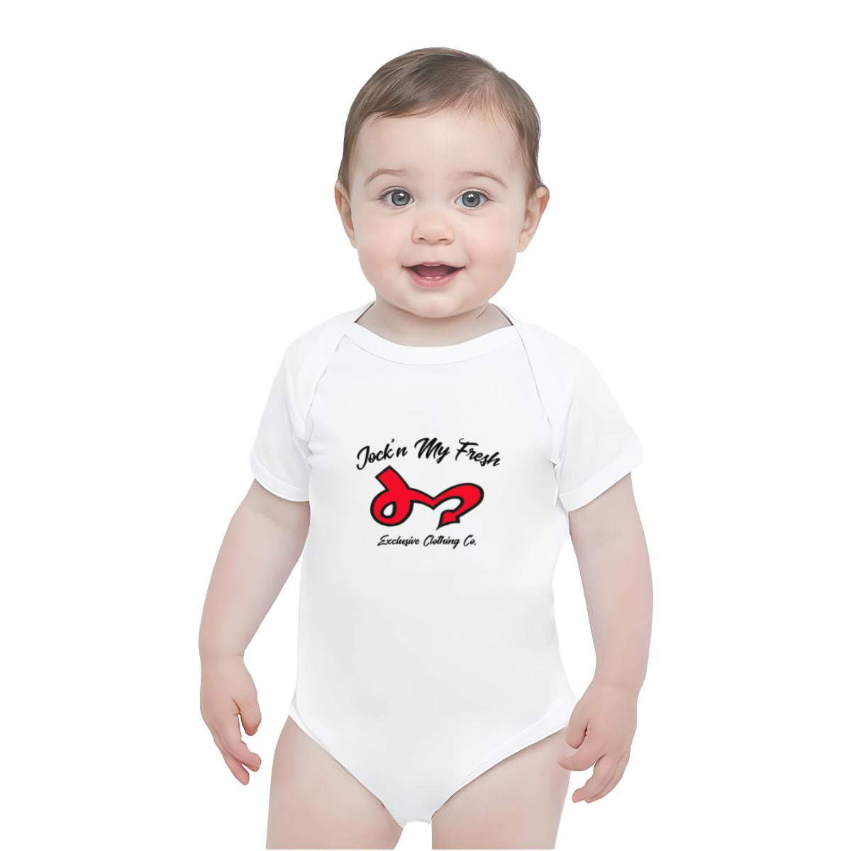 Jock'n My Fresh Baby Short-Sleeve Onesie Printed in USA| 190GSM Front DTF