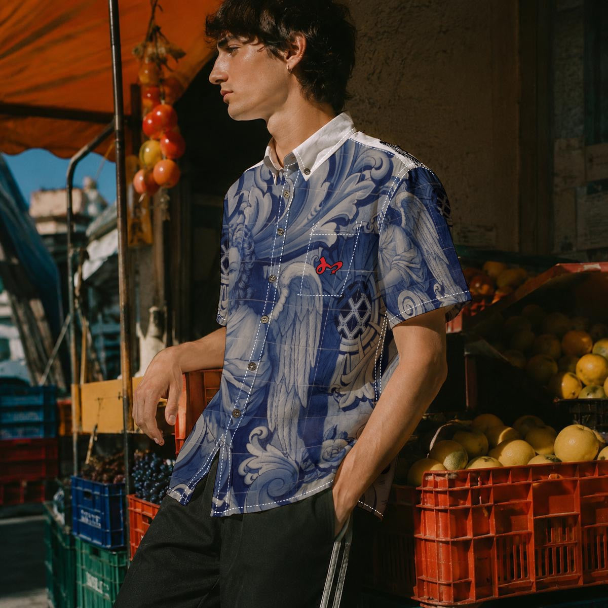 All-Over Print Men's Breathable Shirt|140GSM Slub Cotton