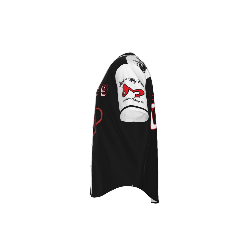 Jock'n My Fresh Print Men's Short Sleeve Baseball Jersey With Pinstripes