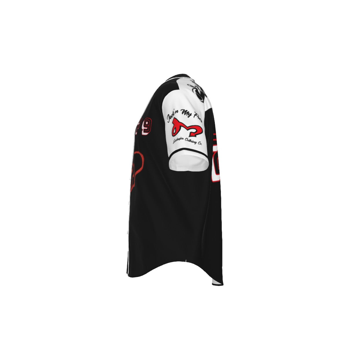 Jock'n My Fresh Print Men's Short Sleeve Baseball Jersey With Pinstripes