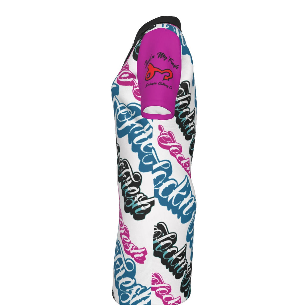 Jock'n My Fresh Print Women's Polo Collar Dress