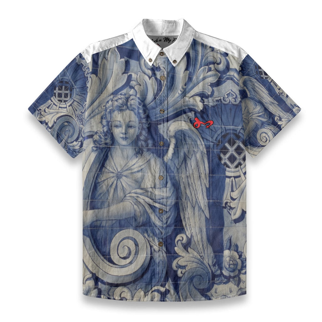 All-Over Print Men's Breathable Shirt|140GSM Slub Cotton